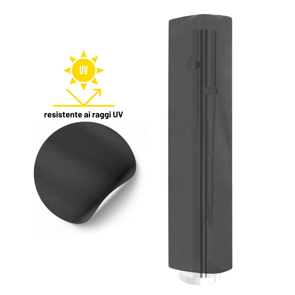 Fontana da giardino a colonna esterno in acciaio inox con cover impermeabile *** modello sambuco, confezione 1