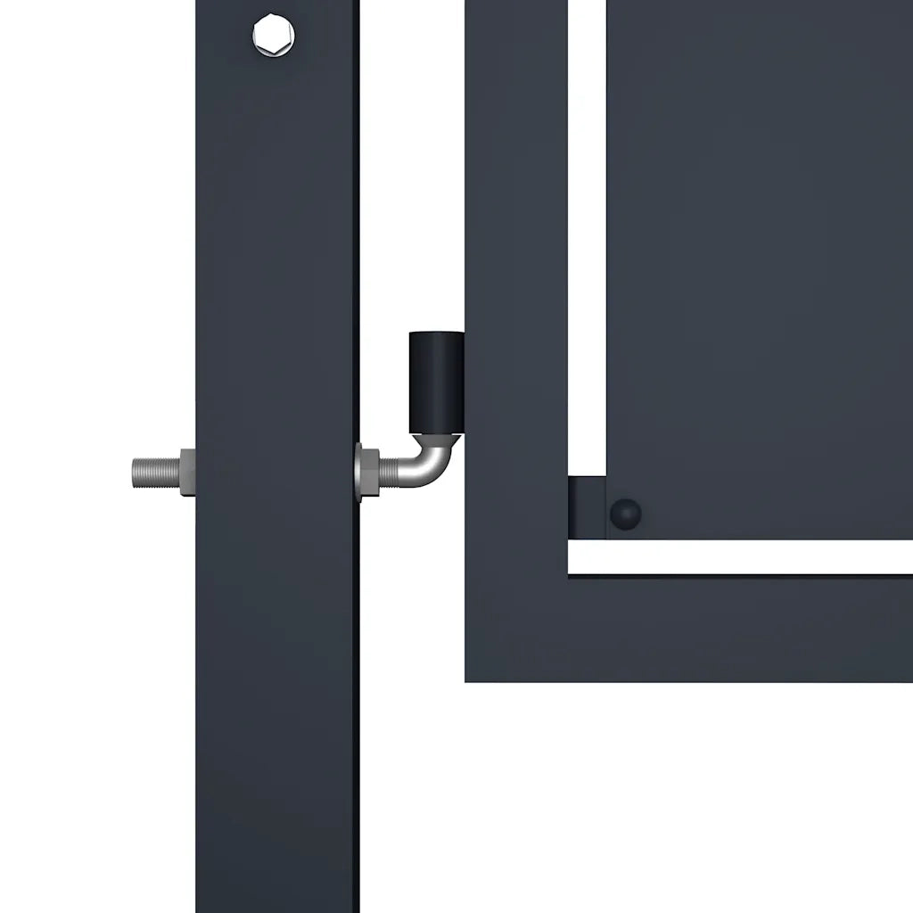 Cancello da Giardino in Acciaio 100x125 cm Antracite cod mxl 51971