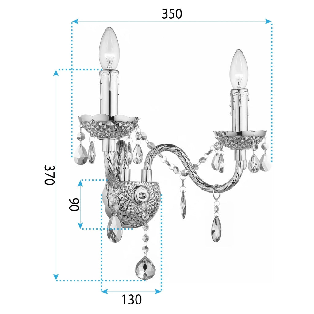 Lampada Da Parete Ebt019-2w Chrome