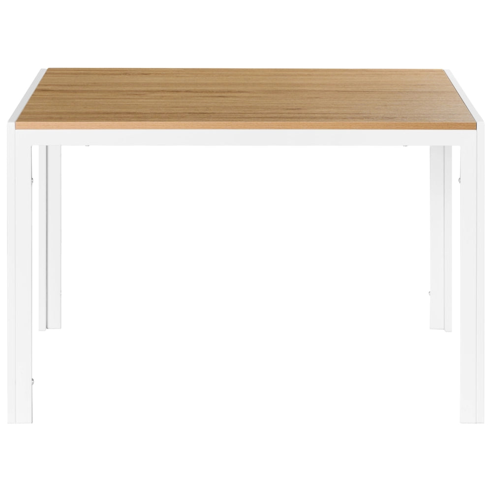 Tavolo da pranzo moderno in MDF e metallo 120 x 70 cm Mobili per il soggiorno Marrone chiaro e bianco