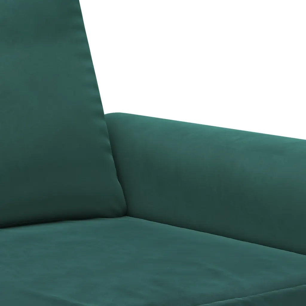 Set di Divani 4 pz con Cuscini Verde scuro in Velluto
