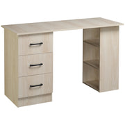 Easycomfort Scrivania PC Moderna per Camera con 3 Cassetti e 3 Scaffali in Legno per Casa e Ufficio 120x49x72cm