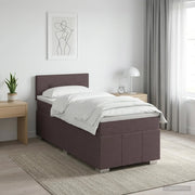 Letto box spring con materasso Marrone Scuro 100 x 200 cm 3452610