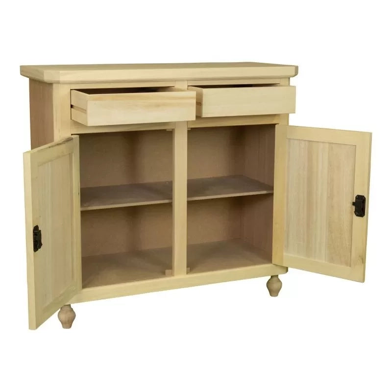 Madia credenza in legno grezza 2 ante l.104 p.42 h.98 - Mobili 2G