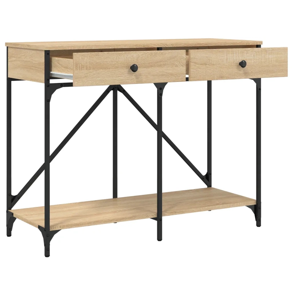 Tavolo Consolle | Tavolo d'Ingresso Rovere Sonoma 100x39x78,5 cm Legno Multistrato