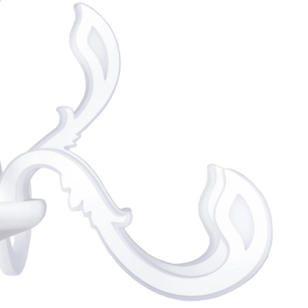 Lampadario moderno a led in termoplastica ed acrilico luce bianco naturale 4000k