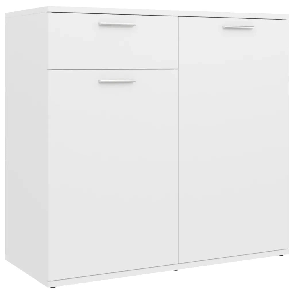 Credenza Bianca 80x36x75 cm in Legno Multistrato