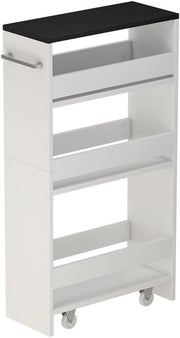 Contenitore a rotelle Rivo, Bianco/antracite, 20 x 84.4 cm