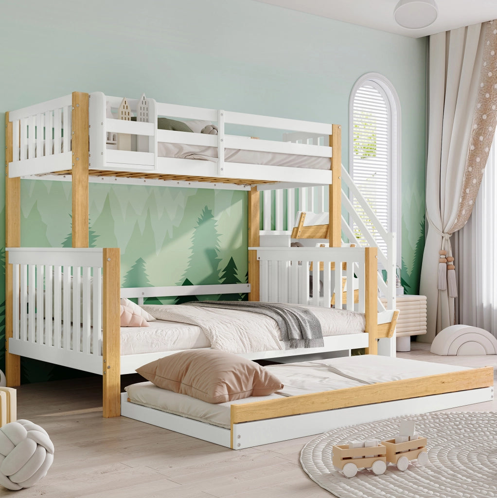 Letto a castello 90x200/120x200 cm con letto estraibile