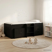 Struttura Letto Loft con Mobile 3 pz Nero Legno ingegnerizzato 3423375