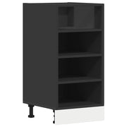 Pensile da cucina | Armadio Inferiore ¡°Riga¡± Nero 40x44,5x81,5 cm