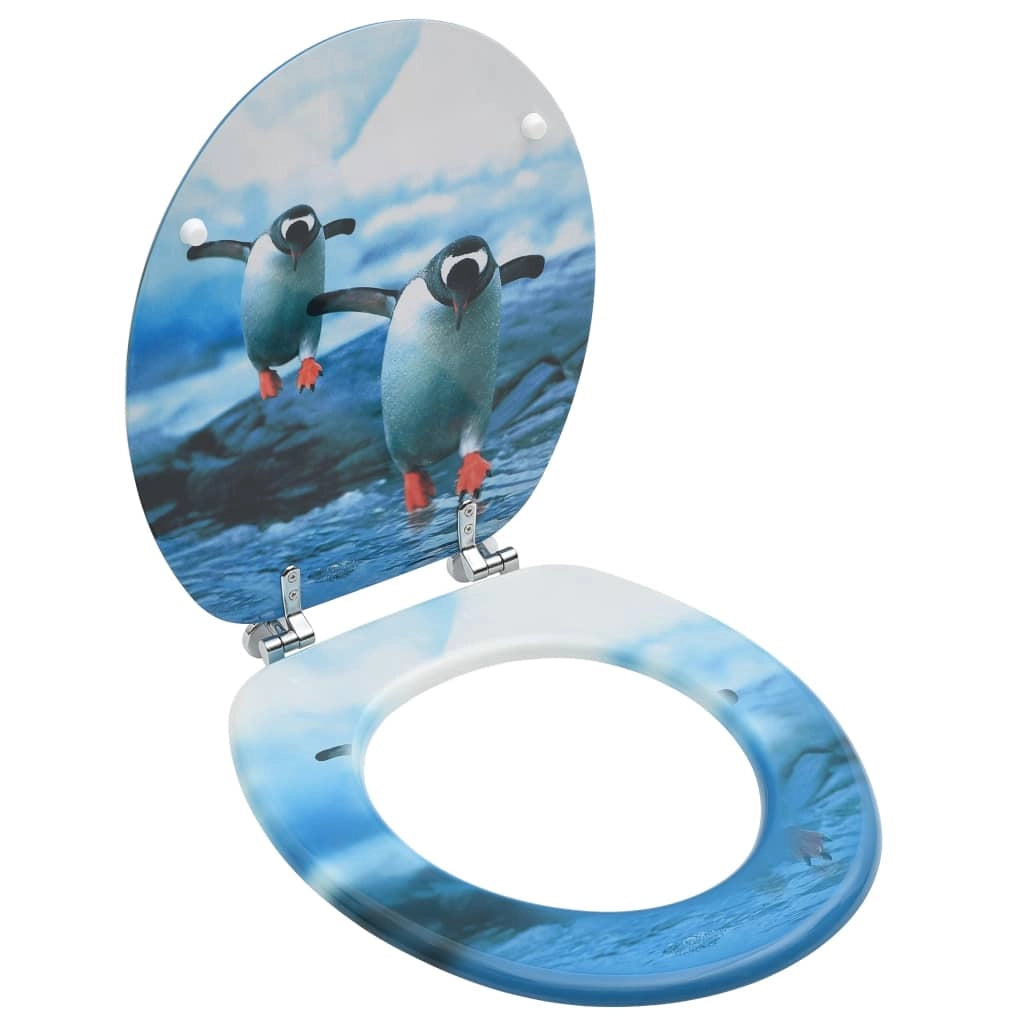 Sedile WC con coperchio MDF design pinguino 02_0002931