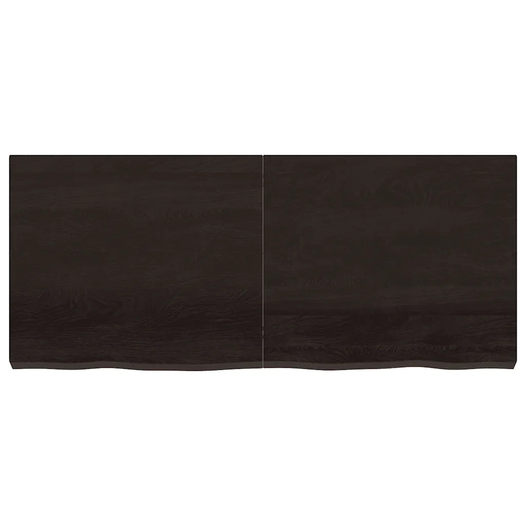 Piano Tavolo | Superficie Tavolo | Piano Scrivania Marrone 140x60x(2-6) cm Rovere Massello Trattato