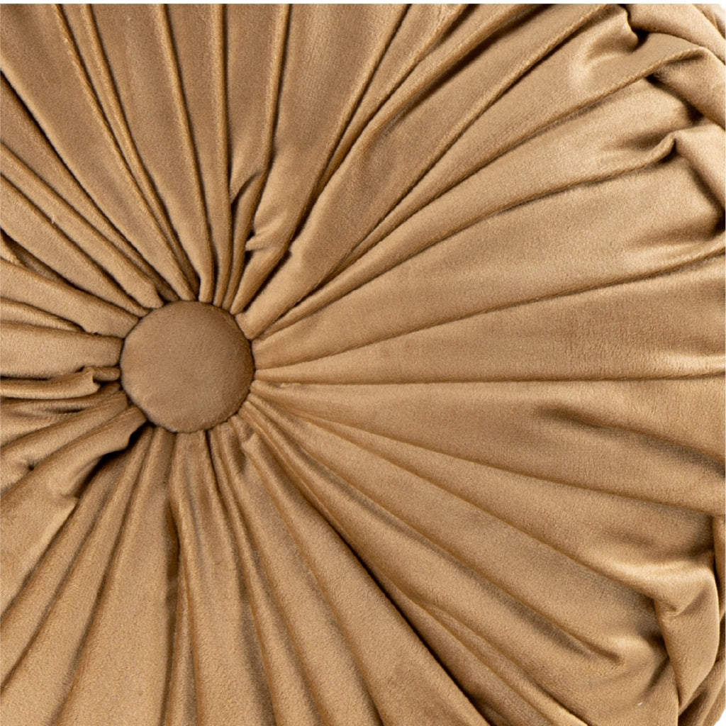 Cuscino Rotondo Zucca Effetto Velluto Circolari Per Divano Decorativo Letto 40 Cm  Oro