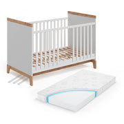 Vitalispa culla neonato Bianco/Artisan 70x140 cm con materasso