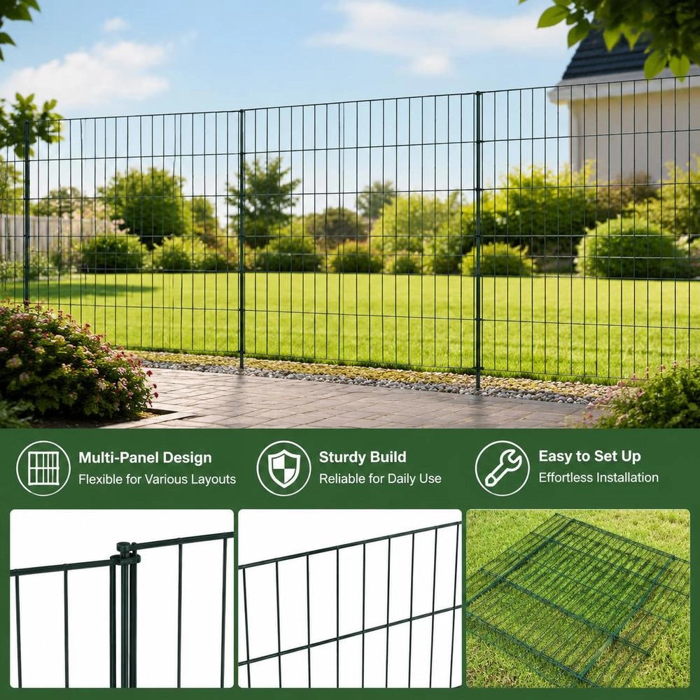 Garden Fence Set 115x79 Cm Green