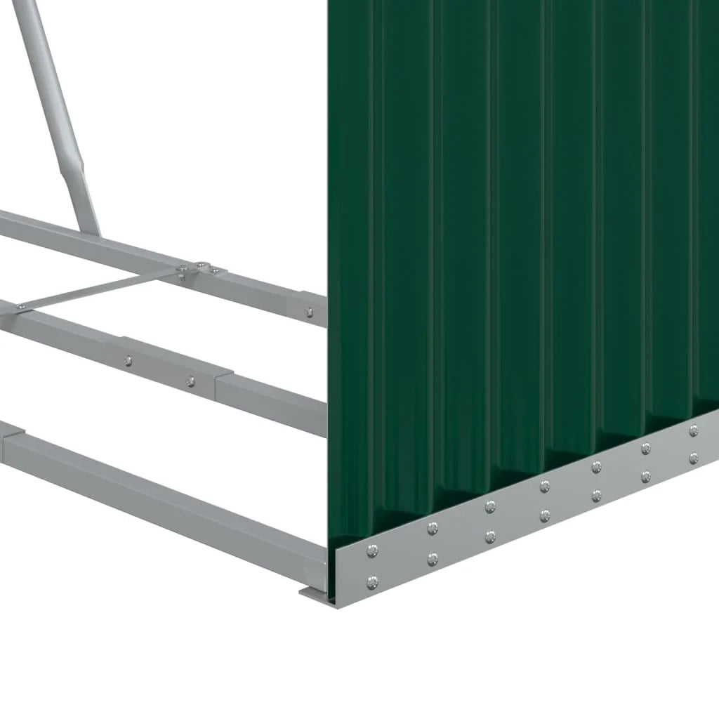 Portalegna 120 x 45 x 100 cm acciaio zincato verde 02_0043756