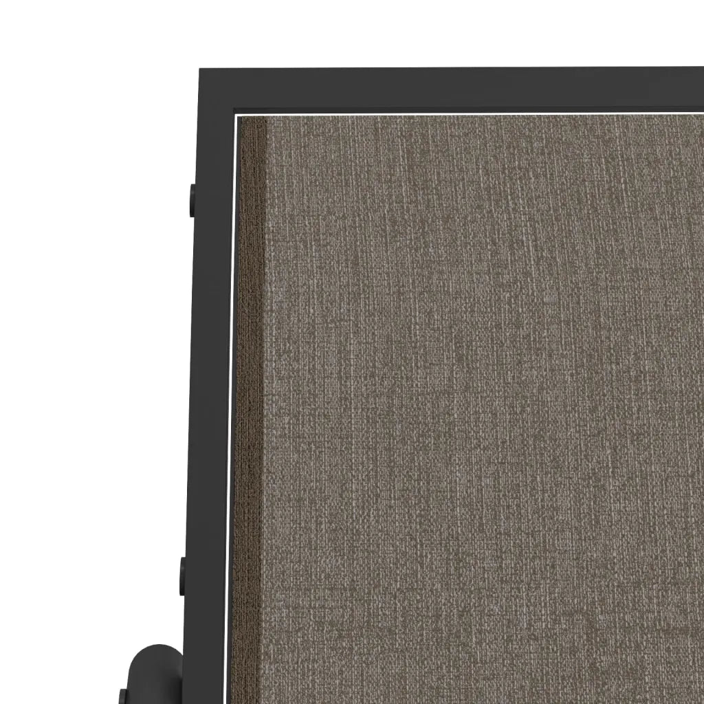 Sedia a Dondolo Giardino Marrone 61x76x87cm Textilene e Acciaio 362711