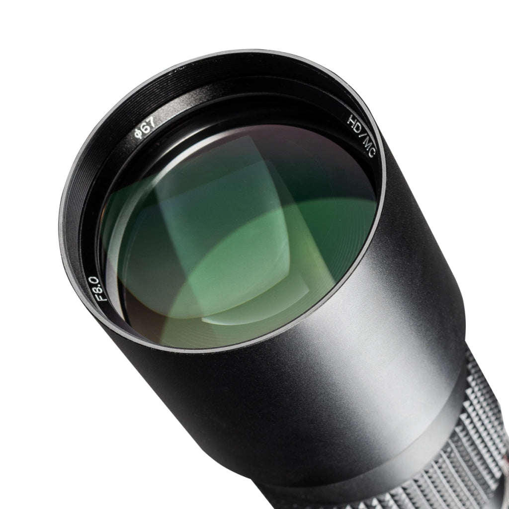 Obiettivo fotografico 500/8,0 compatibile con Sony E, Teleobiettivo per full-frame e APSC, con diaframma a iride, per fotocamera DSLR