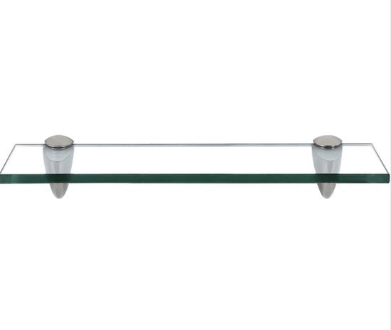Raccoglitore per bagno - tavola doccia - tavola vetrata - raccoglitore bagno vetrato - tavola doccia vetrata - montaggio a parete - 40 x 10 cm Vetro trasparente