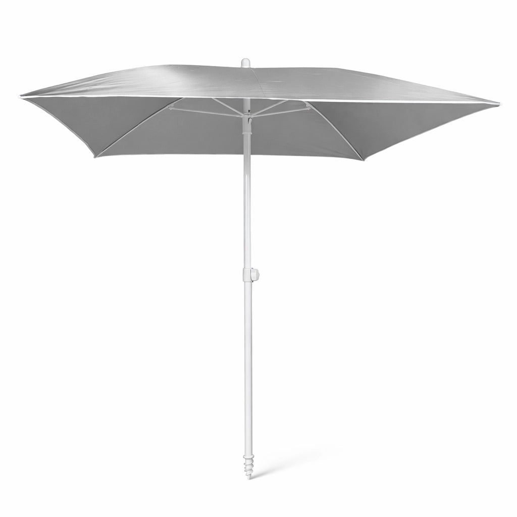 Ombrellone Mare 150x150 Antivento UV50+ Snodo 45° Palo 32 Stecche Fibra Vetro Grigio