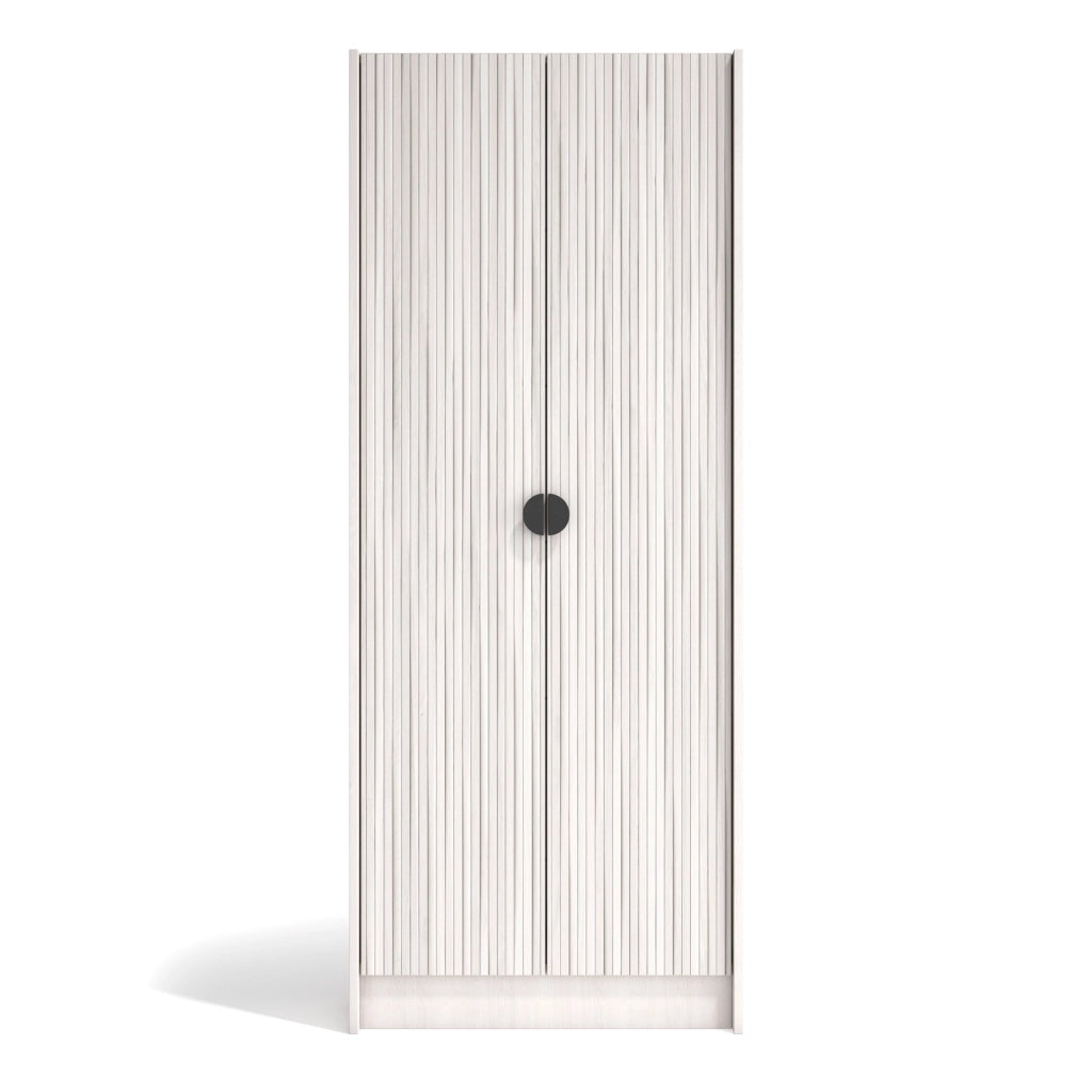 Scarpiera Herdasa effetto bianco stampa doghe bianche 190x70x24