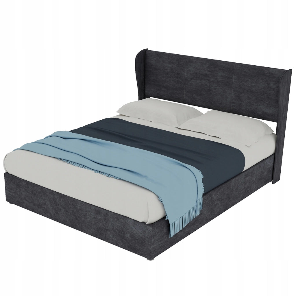 Letto imbottito con struttura sollevabile - Xylo - 140x200 - Grigio
