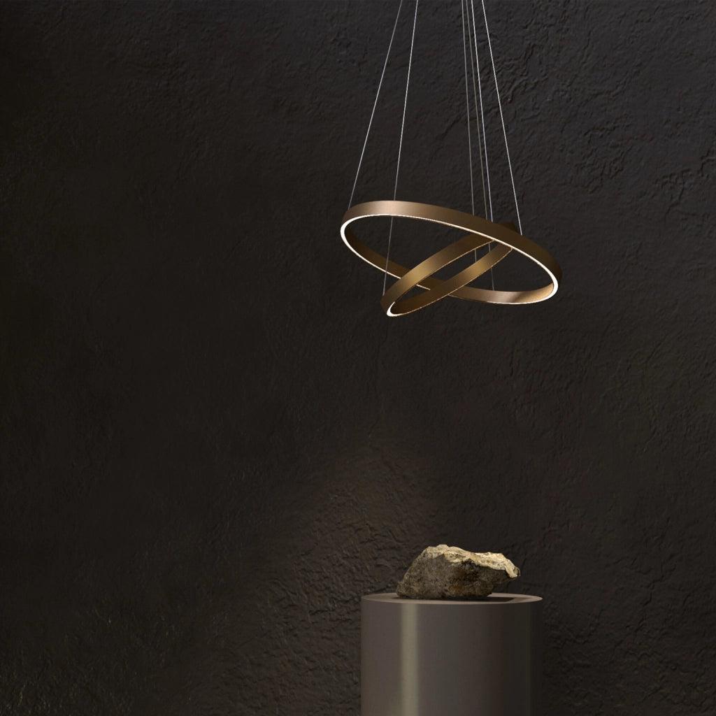 Maytoni Lampadario Moderno Rim 1 luce LED integrato ottone alluminio