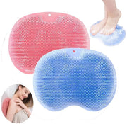 Massaggio e Scabrosatore per Piedi, 2 Pezzi di Spazzola per Piedi in Silicone con Morsetti Antiscivolo per Pulizia Profonda, Esfoliazione, Massaggio del Tallone, Cura dei Piedi