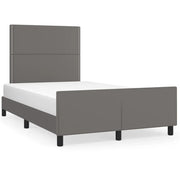 Letto matrimoniale | Letto per adulti | Giroletto senza Materasso Grigio 120x190 cm Similpelle