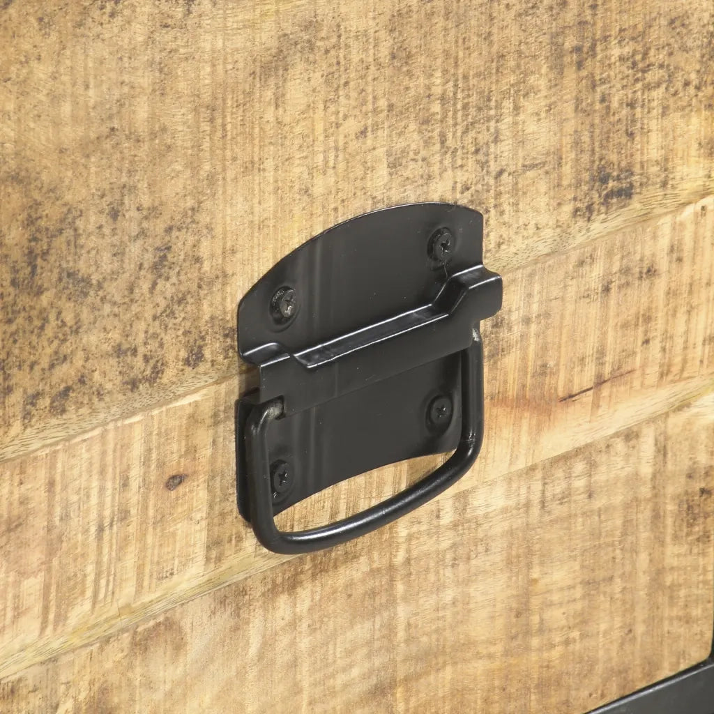 Mobile Porta TV-Credenza per TV 130x30x39 cm in Legno Massello di Mango