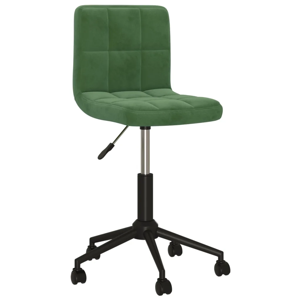Sedie da Pranzo Girevoli 4 pz Verde Scuro in Velluto