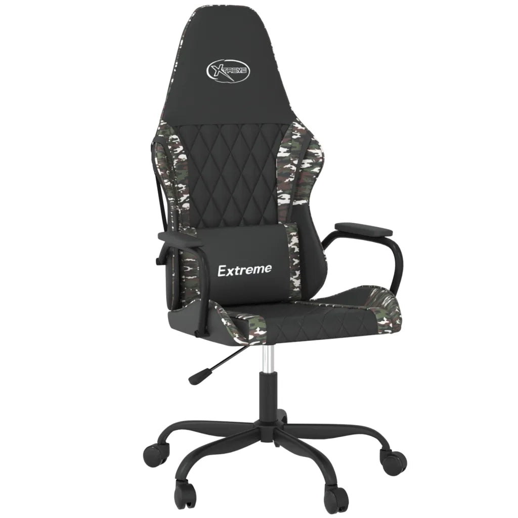 Sedia da Gaming | Sedia da e-sports Nero e Mimetico in Similpelle