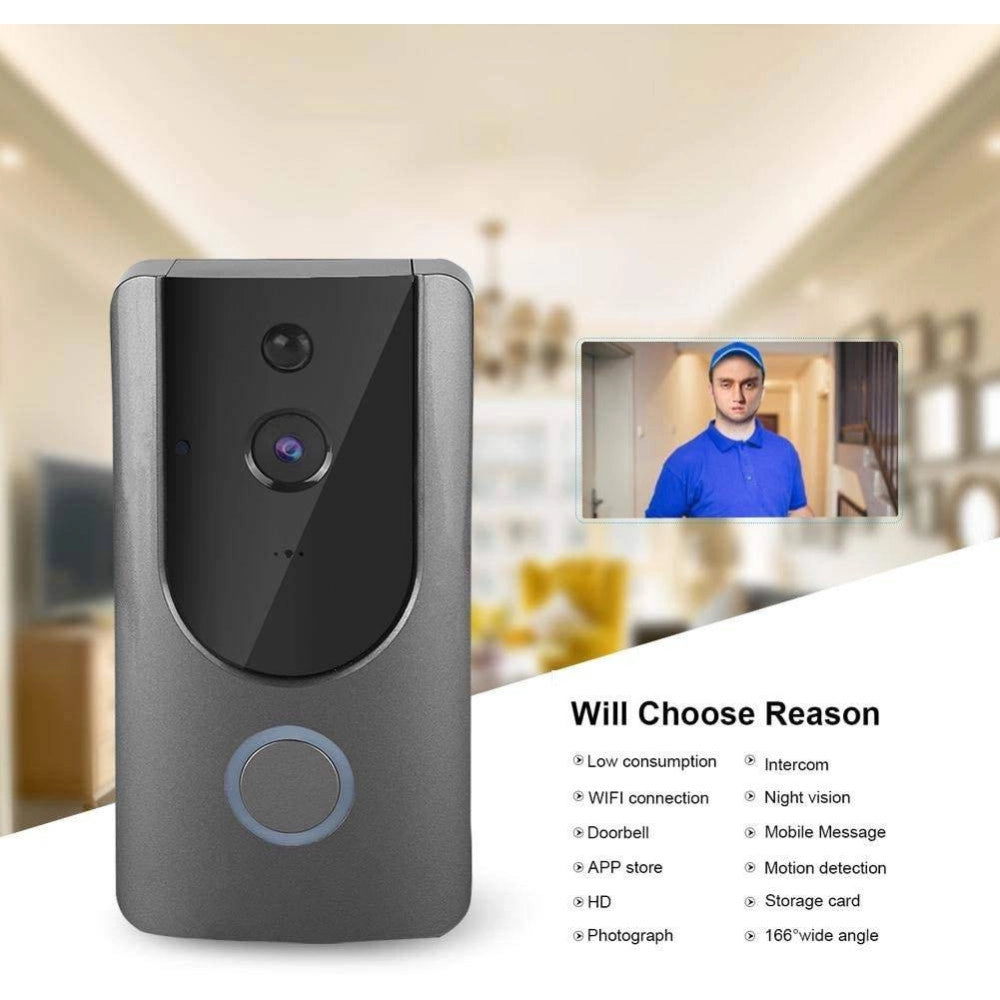 Trade Shop - Videocitofono Wifi Ip Telecamera Citofono Campanello Senza Fili App Smartphone -
