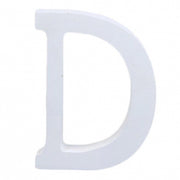 Trade Shop - Lettere Alfabeto Lettera D In Legno Bianco H 11 Cm Decorazione Arredo Wedding -