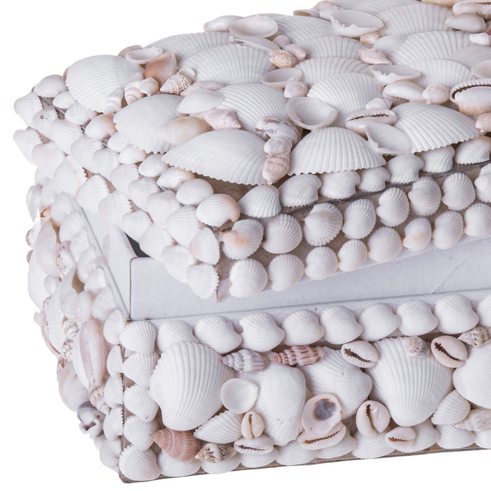 Set 2 Scatole Rett Decori Conchiglie 30 cm