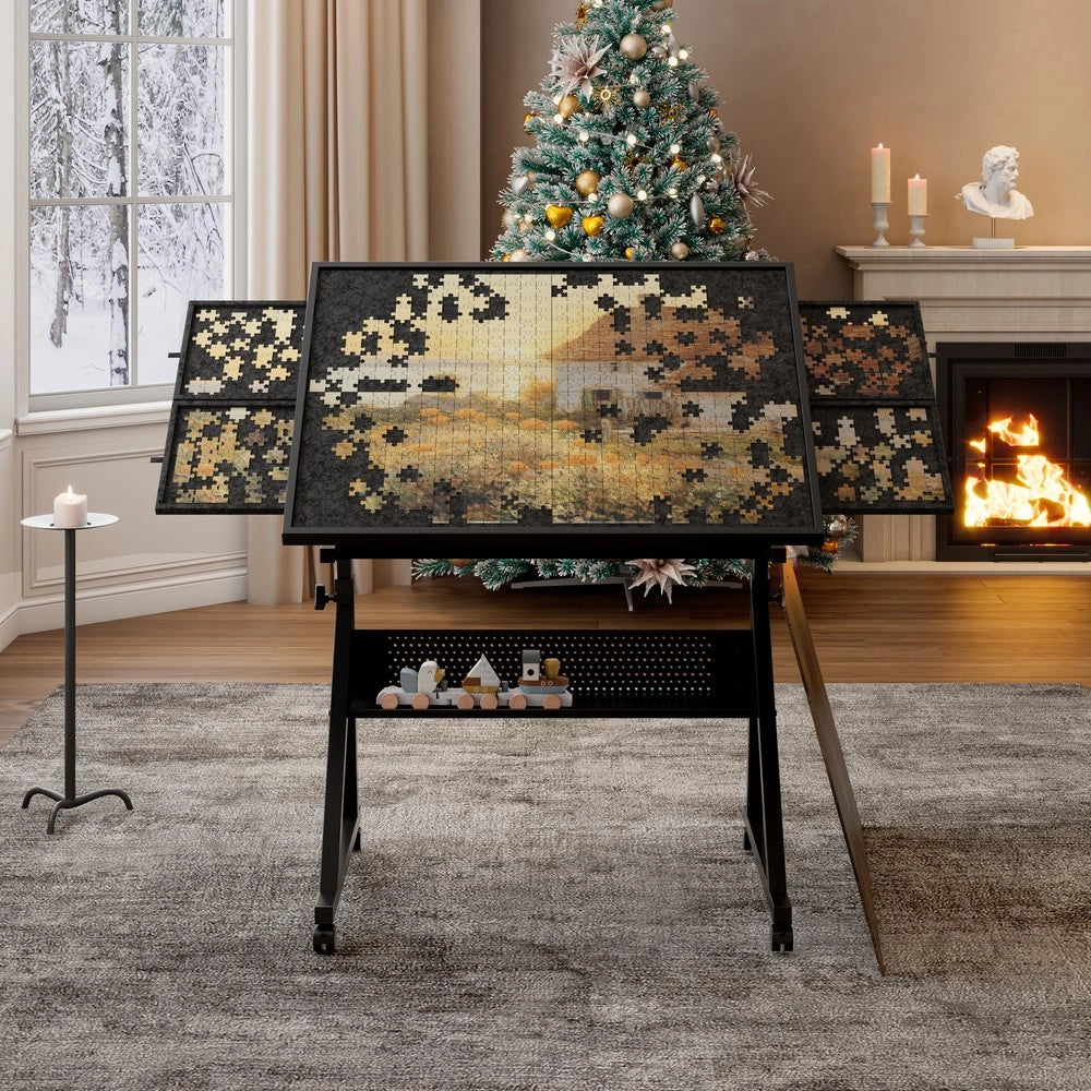 Puzzle 1500 Pezzi con Vassoio ¨C Xylo ¨C Nero, Piano in Metallo