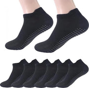 Calze antiscivolo - 6 paia - Calze yoga unghiate - misura 35-40 - Calze per casa signora e signore antiscivolo - Calze con grip - Calze yoga sport - Calze per casa signora antiscivolo - dita compatte