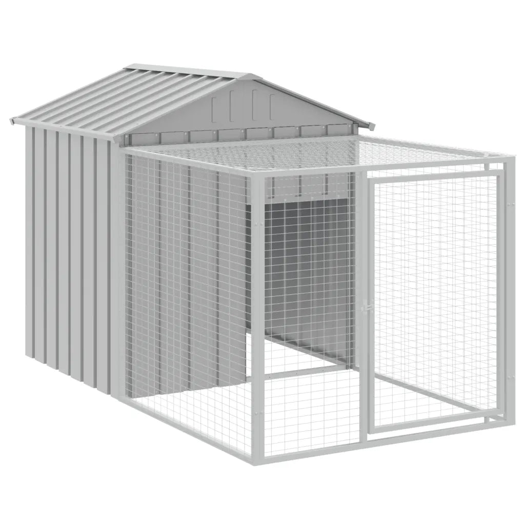 Pollaio Area Corsa Grigio Chiaro 117x609x123 cm Acciaio Zincato 3189075
