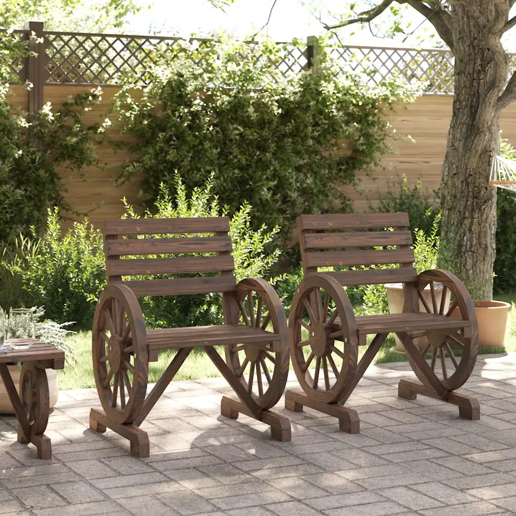 Sedia da patio-Sedie da Giardino 2 pz 58x58x78,5 cm in Legno Massello di Abete 568855
