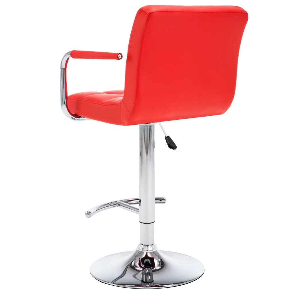 Sgabelli da Bar 2 pz Rossi in Similpelle 323625