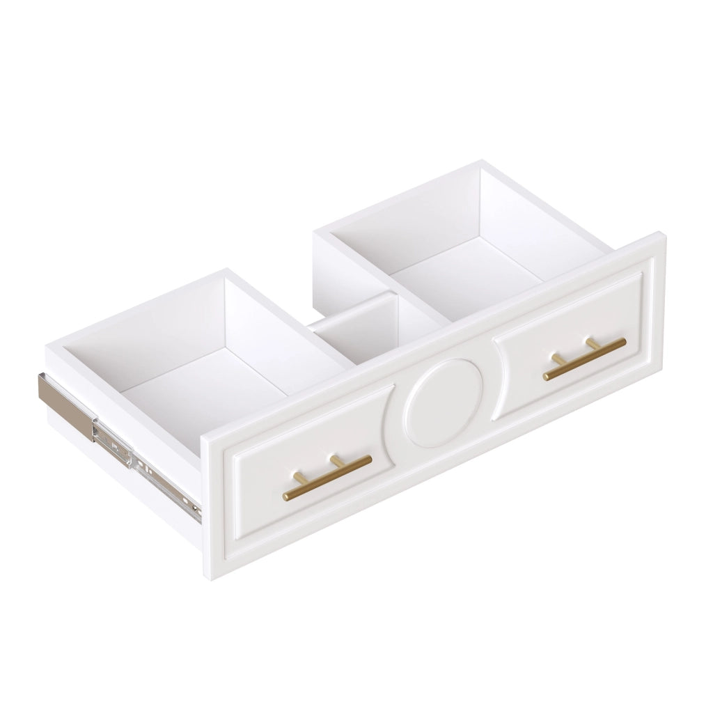 Mobile da Bagno con Lavabo in Ceramica e 3 Cassetti ¨C MINIMAL ¨C Bianco 81x46,5cm