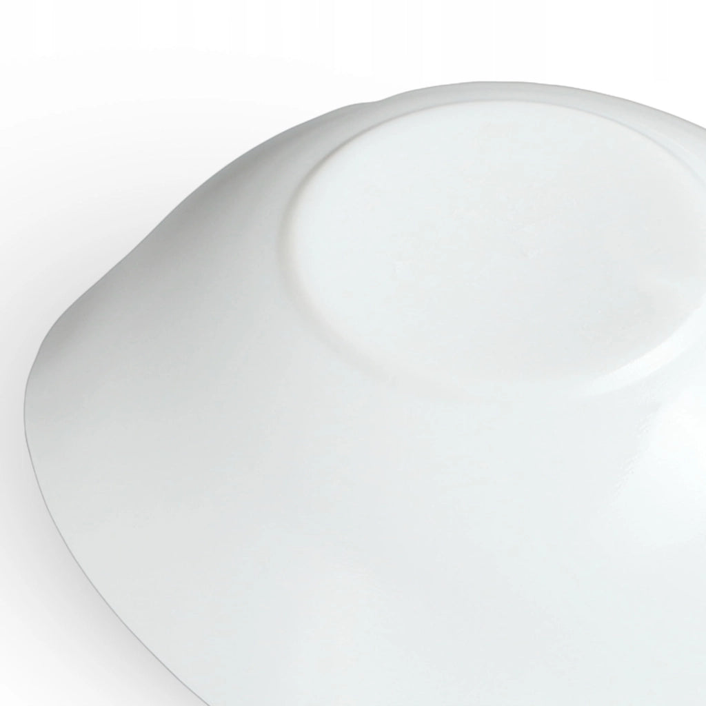 Set di 6 ciotole in vetro KADAX da 19 cm per insalata, zuppe e snack, colore bianco.