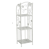 Portapiante 3 ripiani 35x29xh118 cm in Metallo Milena Bianco