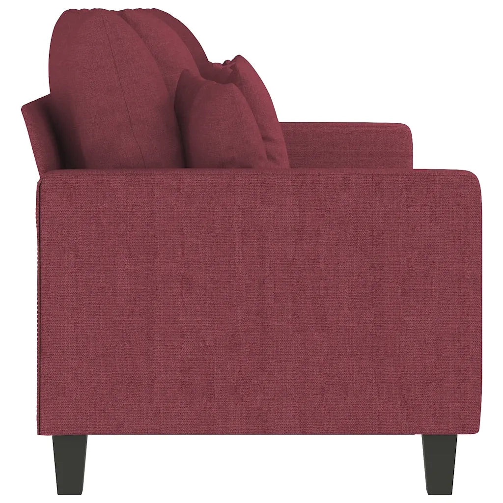 Divano a 3 Posti-Sofa 3 Posti Rosso Vino 180 cm in Tessuto 584575