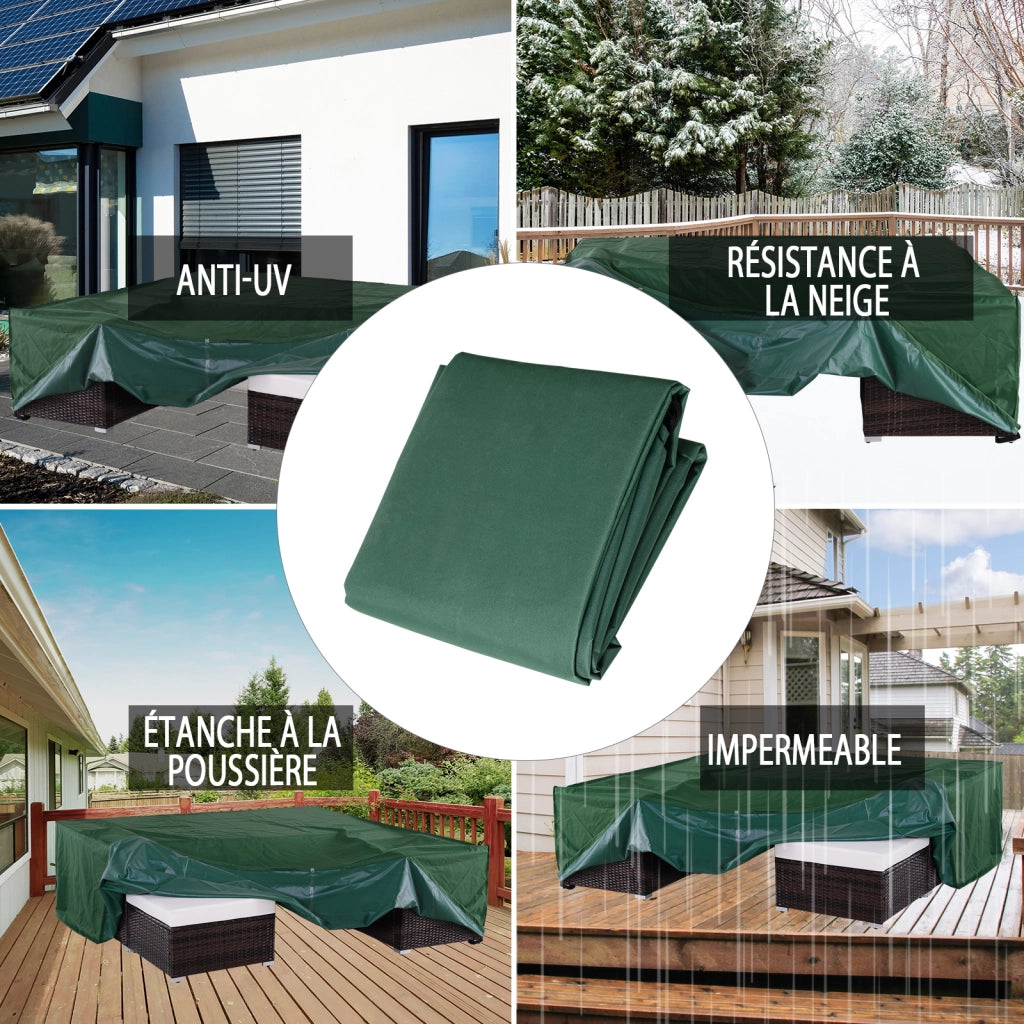 Copertura Protettiva per Set Salotto Giardino ¨C Xylo ¨C 210x140x80 cm Verde Impermeabile