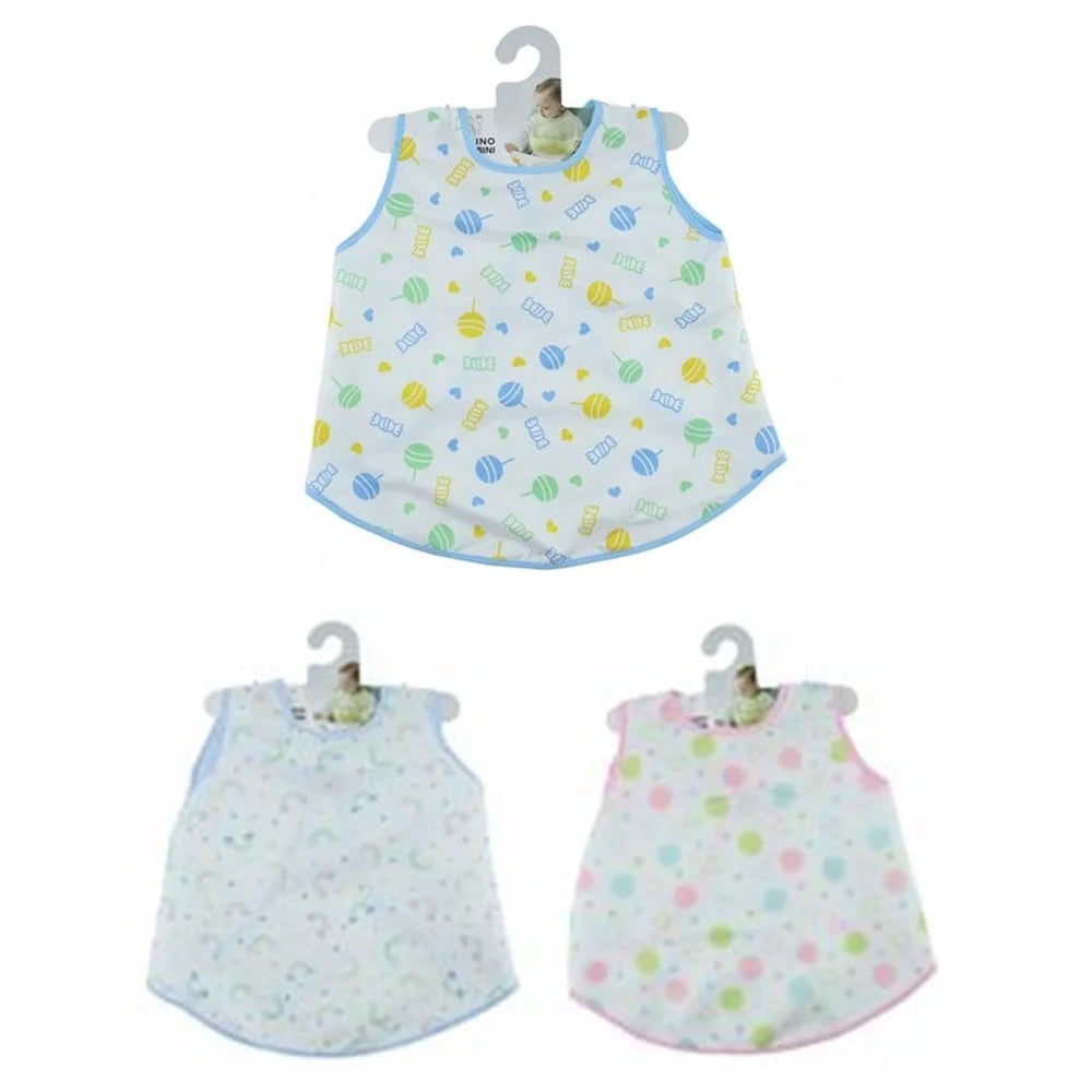 Trade Shop - Bavaglino A Mantellina Casacca Senza Maniche Per Pappa Bambini Fantasia Colorata 31229 -