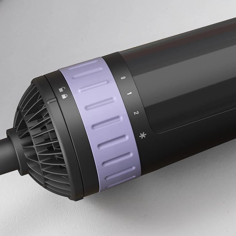 Rowenta CF9527F0 Brush Activ Spazzola ad aria calda 1000W Ionica Ceramica 3 velocita' 2 spazzole colore Nero Viola