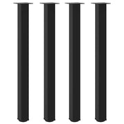 Gambe per tavolo da bar 4 pz nere 110-112 cm in acciaio 4012480