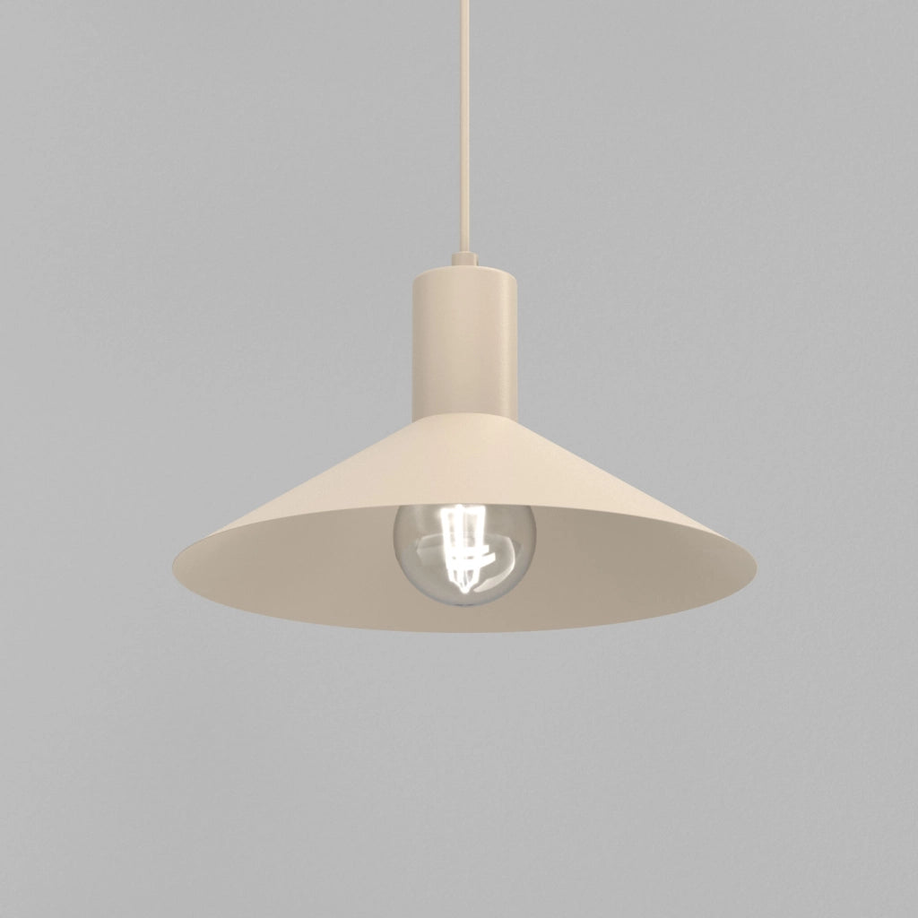Lampada a sospensione Nox beige cono 1xE27 30 cm Luminex